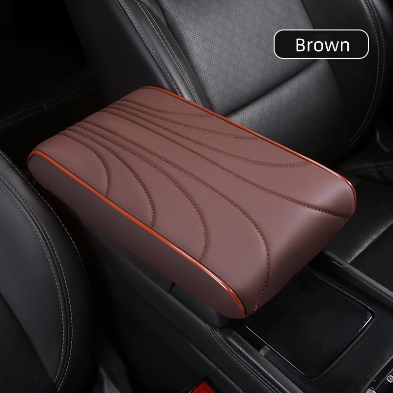 Luxury PU Leather Armrest Cover Foam Cushion Protector Extender Mat for Car's Front Center Console Luxury Stylish Design