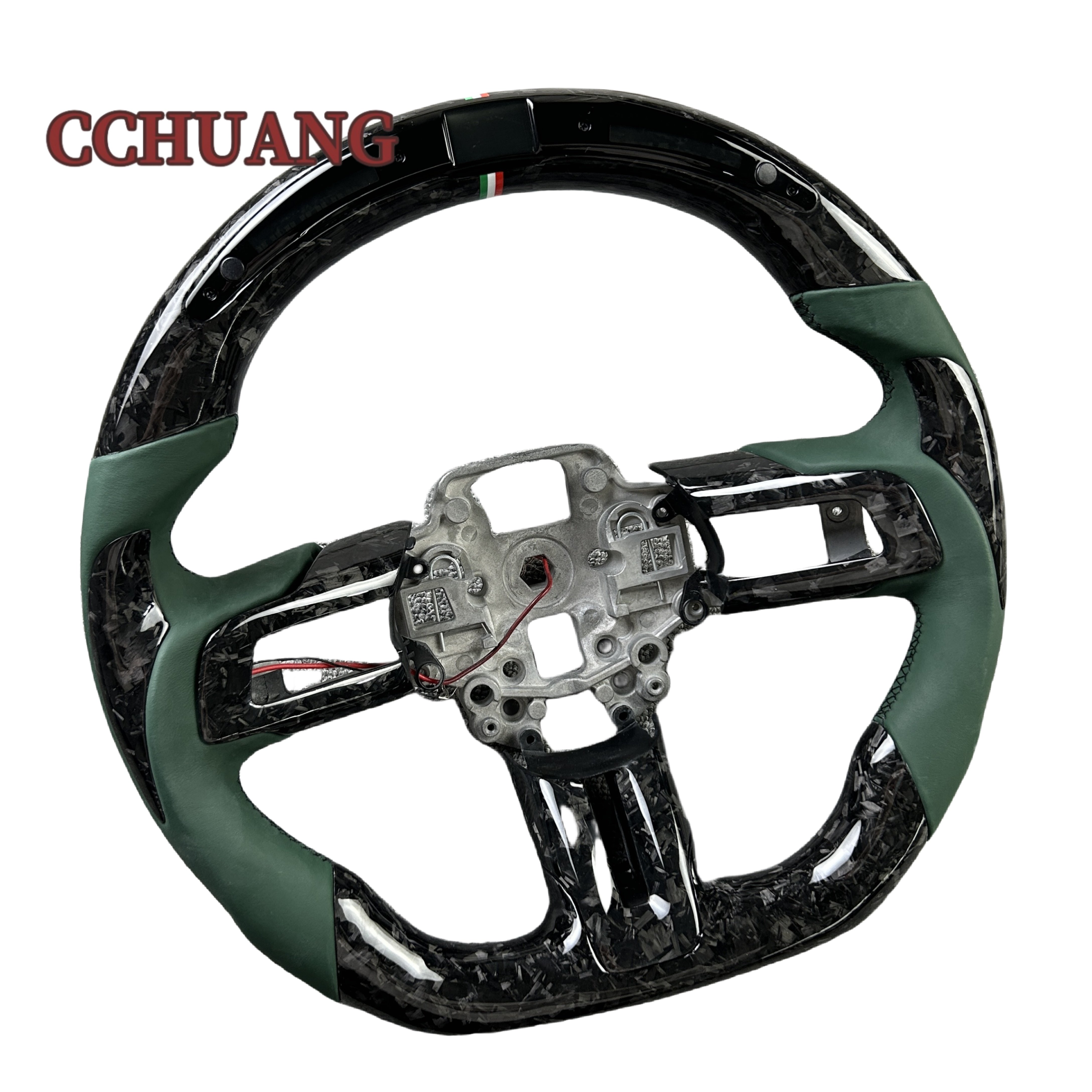 For Ford Mustang Custom Alcantara Carbon Fiber Sports-Style Steering Wheel Car Interior Accessories