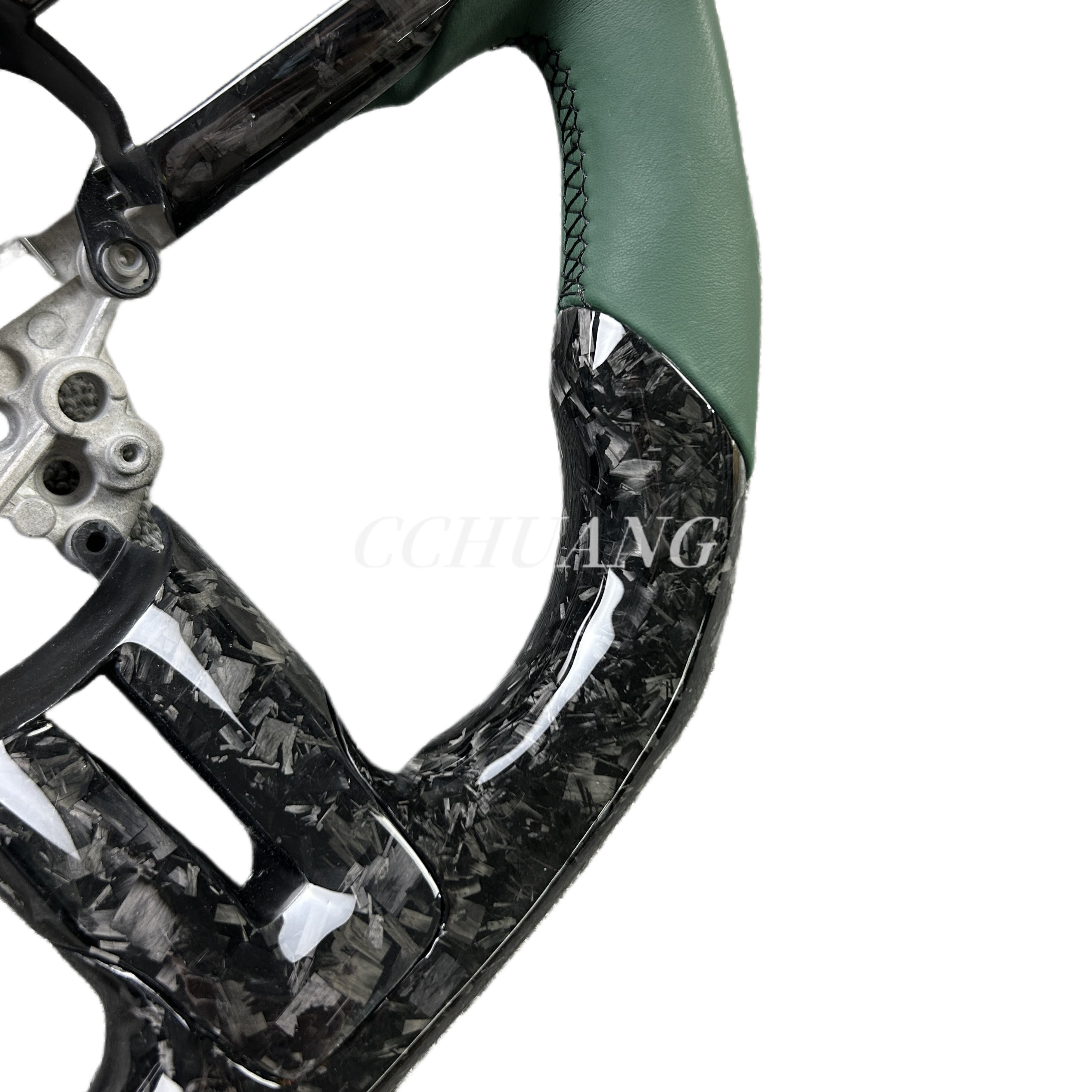 For Ford Mustang Custom Alcantara Carbon Fiber Sports-Style Steering Wheel Car Interior Accessories