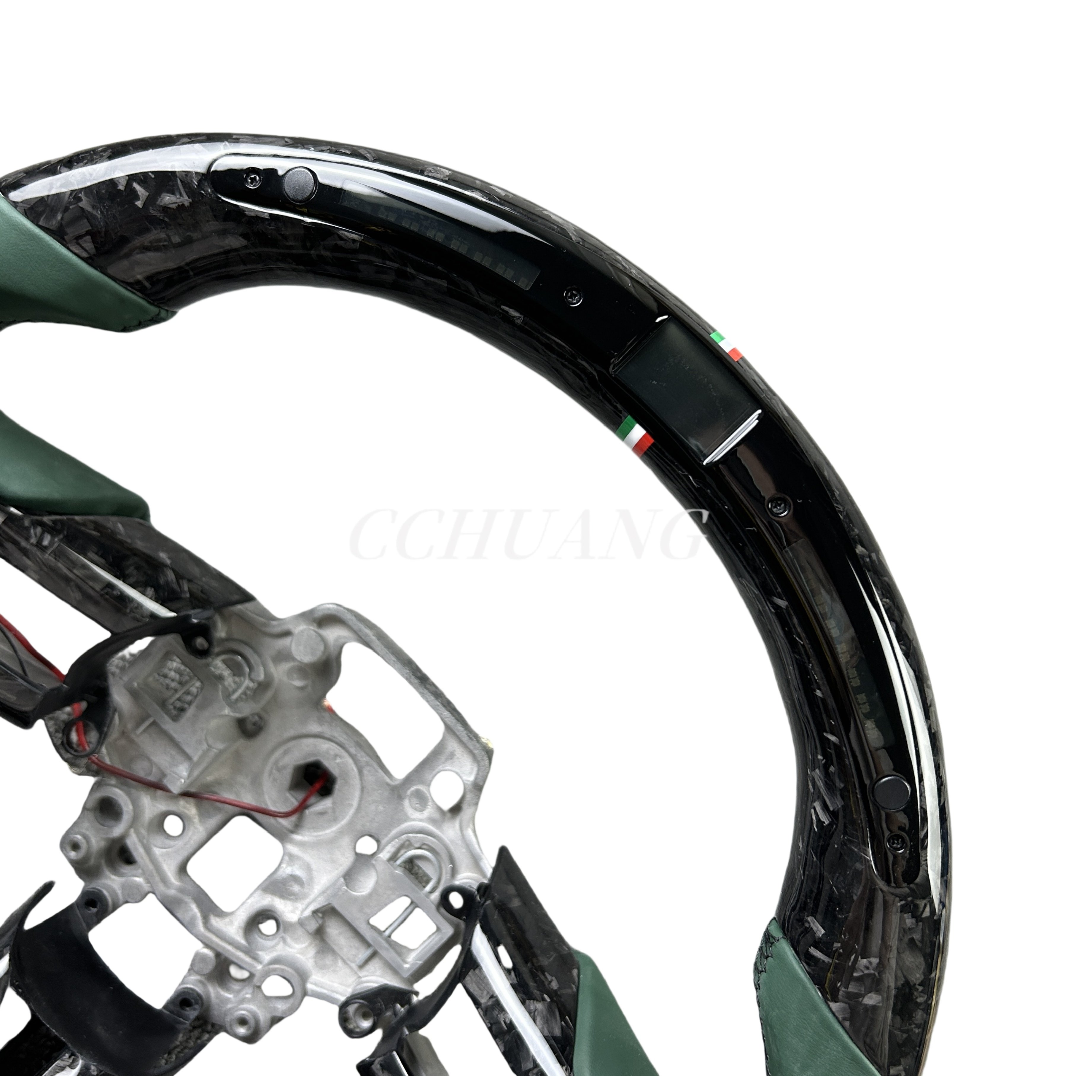 For Ford Mustang Custom Alcantara Carbon Fiber Sports-Style Steering Wheel Car Interior Accessories