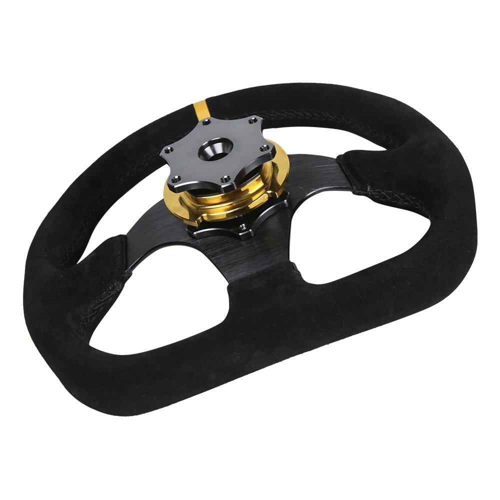 KYOSTAR Universal Multi Color D Shaped Lock Racing Sport Car Steering Wheel Quick Release Adapter