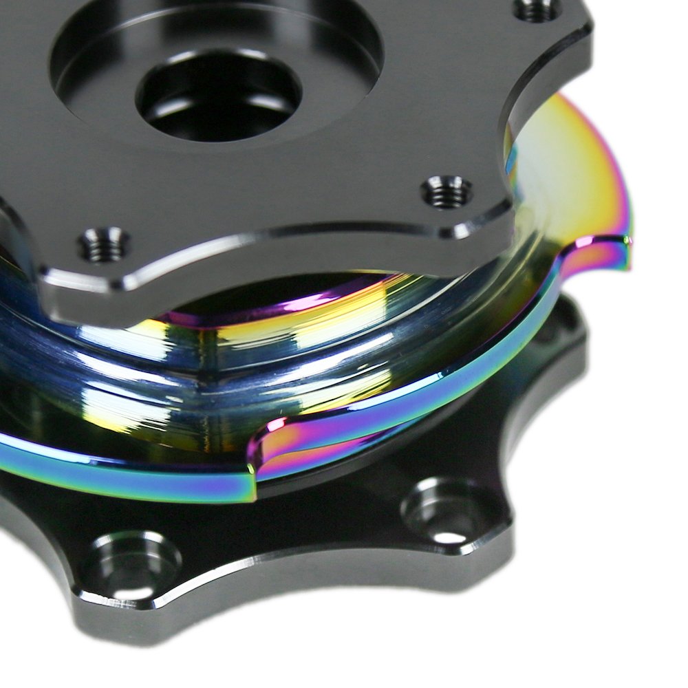 KYOSTAR Universal Multi Color D Shaped Lock Racing Sport Car Steering Wheel Quick Release Adapter