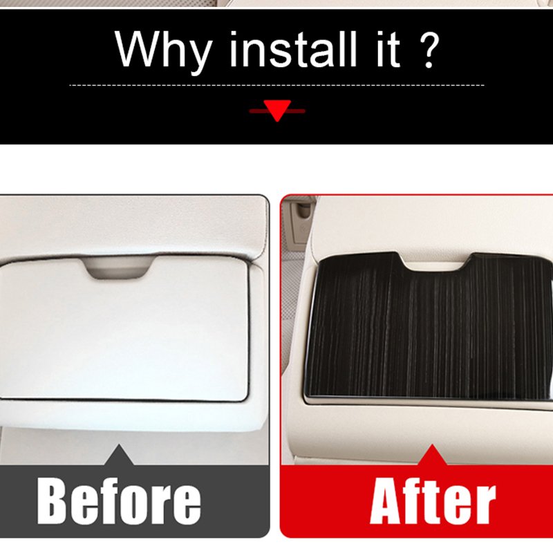 Car Stainless Steel Interior Is Suitable for Toyota 2018 Camry Rear Armrest Box Decorative Panel