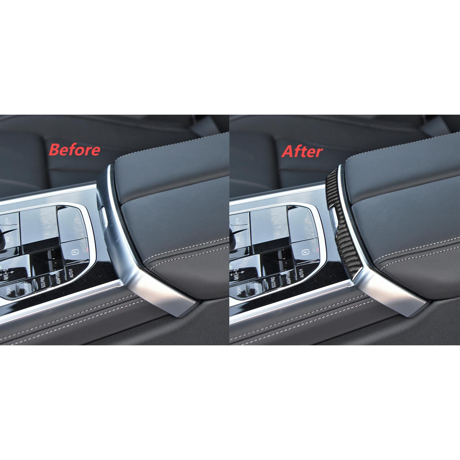 Carbon Fiber Armrest Box Switch Panel Trim for BMW 8 Series G14 G15 2019-23