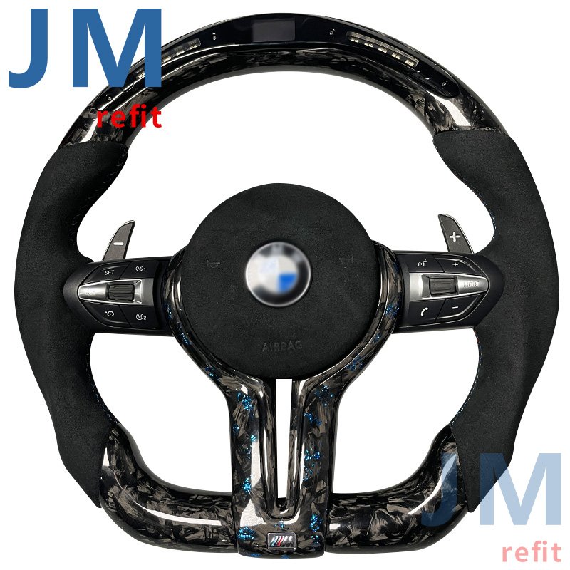Custom Led Carbon Fiber Steering Wheel For Bmw M2 M3 M4 F80 F82 F83 F87 1 2 3 4 5 6 Series Car Steering Wheel Carbon Fiber