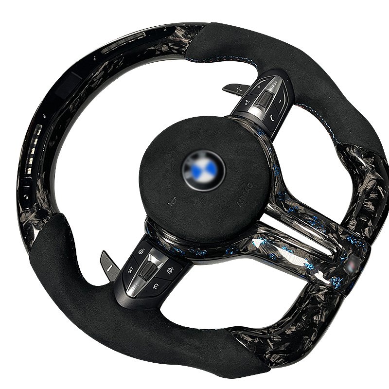 Custom Led Carbon Fiber Steering Wheel For Bmw M2 M3 M4 F80 F82 F83 F87 1 2 3 4 5 6 Series Car Steering Wheel Carbon Fiber