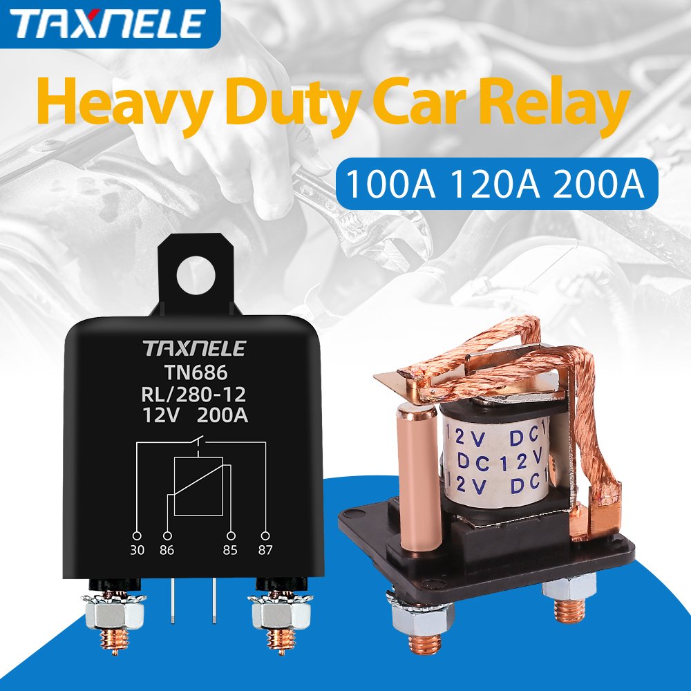 High Current Starting Relay 200A 100A 12V 24V Power Automotive Heavy Current Start Relay Car Relay