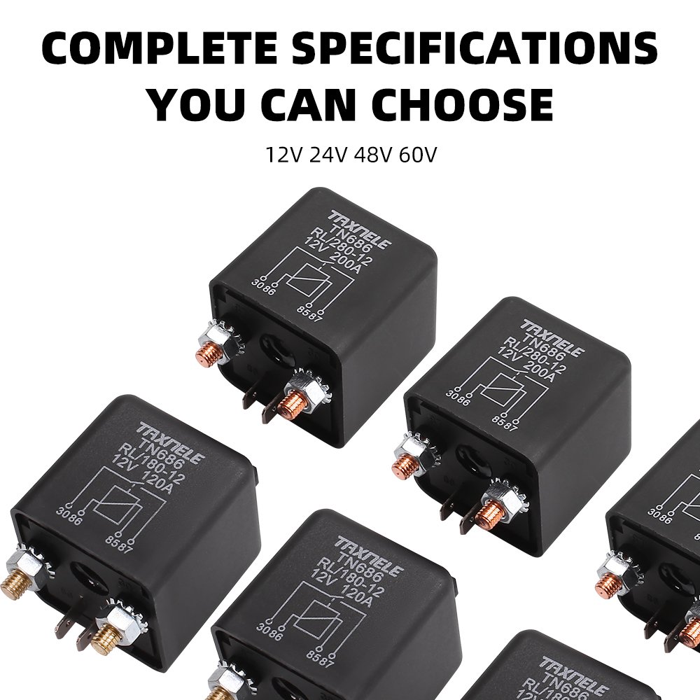 High Current Starting Relay 200A 100A 12V 24V Power Automotive Heavy Current Start Relay Car Relay