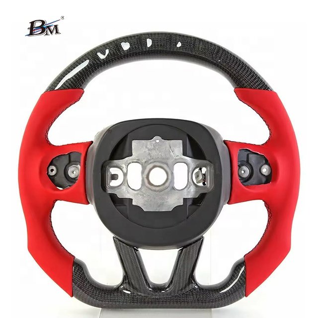 Factory Outlet For JEEP Grand Cherokee SRT Dodge Durango Challenger SRT 2015-up Carbon Fiber Red Leather Custom Steering Wheels