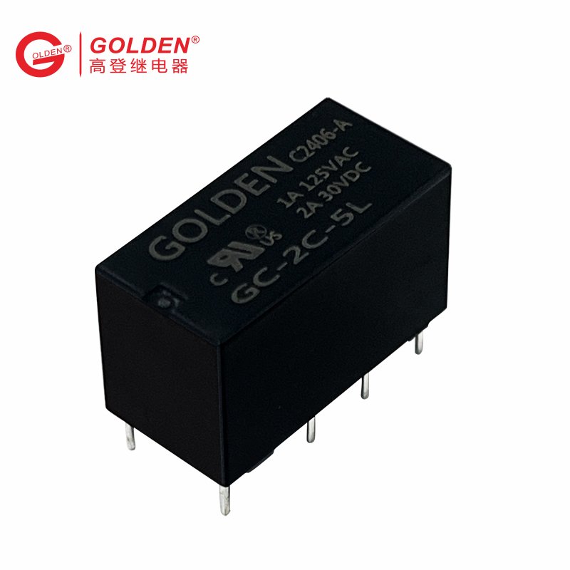 Golden relay manufacturer GC-2C-5L 1A 125VAC automotive Relays 8pin cross T82 T85