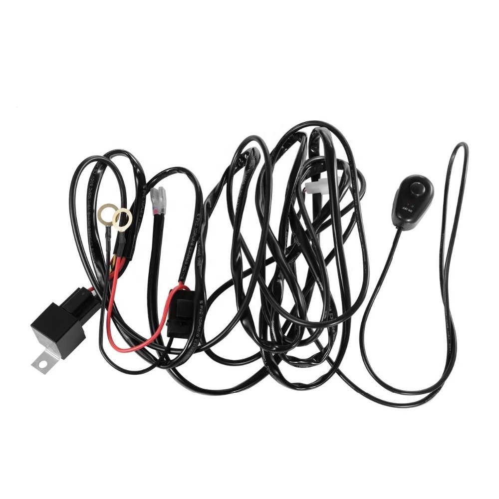 Auto Offroad Driving Lamp With Switch Fuse 40A 12V Auto Parts Car Wiring Harness Switch Relay Kit for 2 LED Work Light Bar Cable