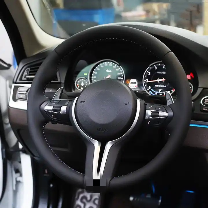 Leather steering wheel steering wheel bearing ring suitable for car body kit modification