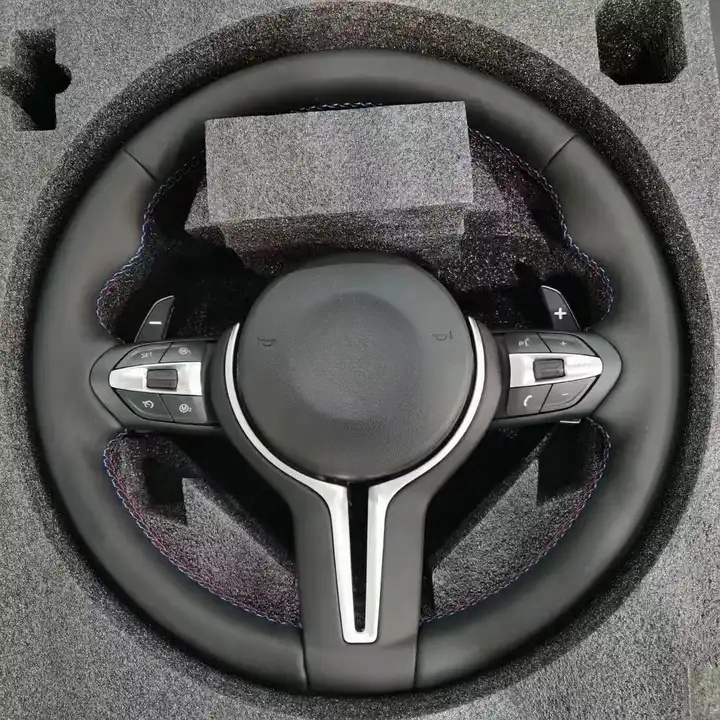 Leather steering wheel steering wheel bearing ring suitable for car body kit modification
