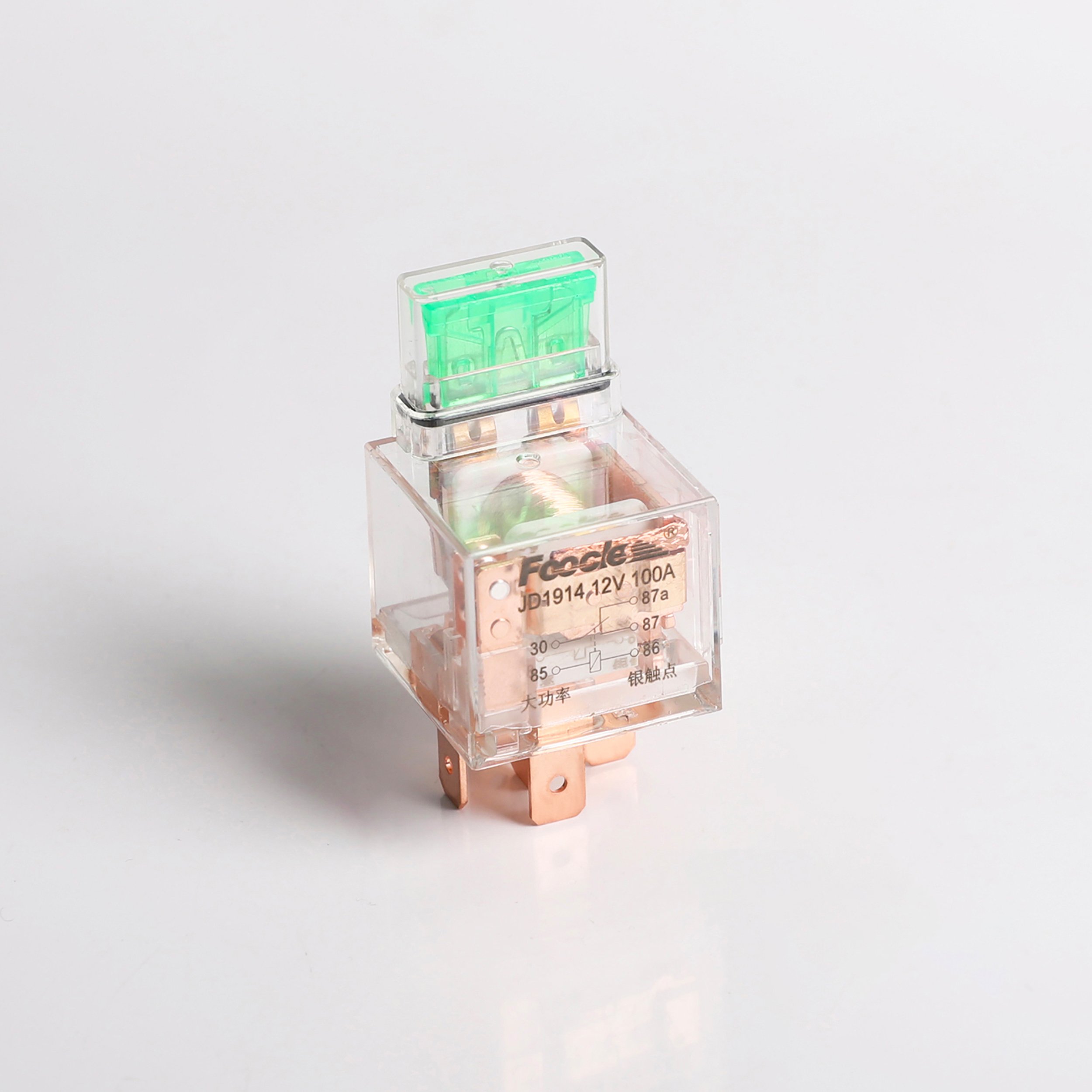 12v Double Contact Fused Auto Relay Transparent Indicator Iron Bracket Waterproof 80Amp Automobile Relays