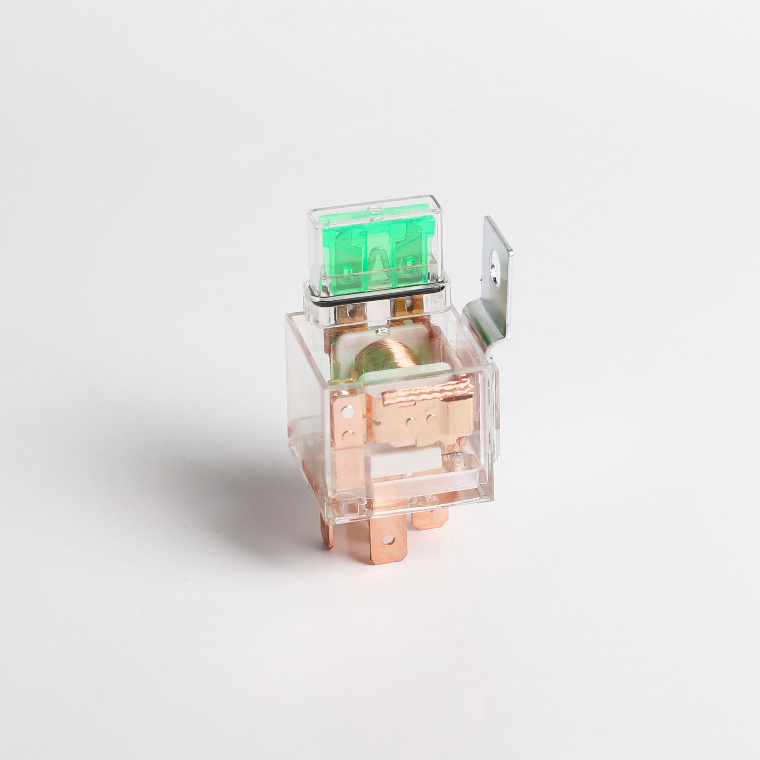 12v Double Contact Fused Auto Relay Transparent Indicator Iron Bracket Waterproof 80Amp Automobile Relays