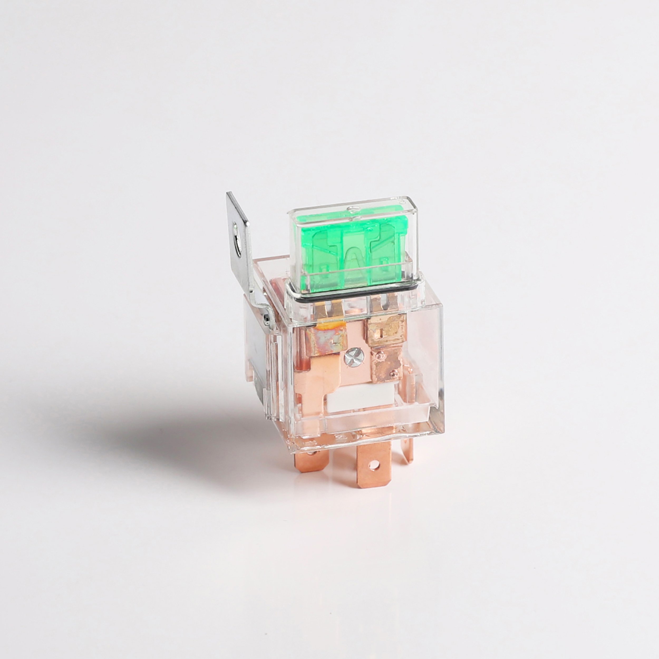 12v Double Contact Fused Auto Relay Transparent Indicator Iron Bracket Waterproof 80Amp Automobile Relays