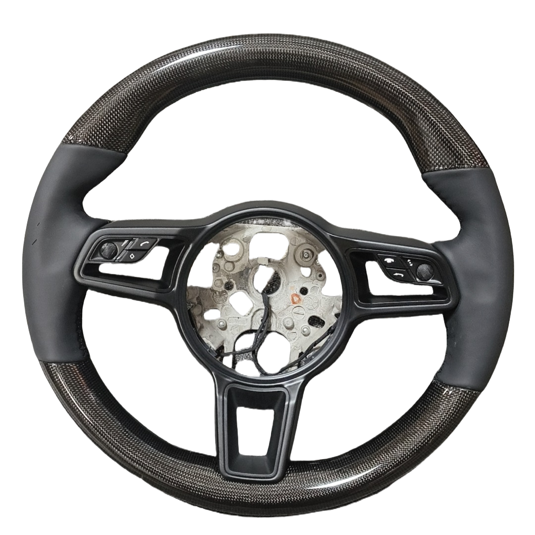 Customizable carbon fiber steering wheel for Porsche Panamera Macan Cayenne Boxster 918 911 718 970 971 958 992