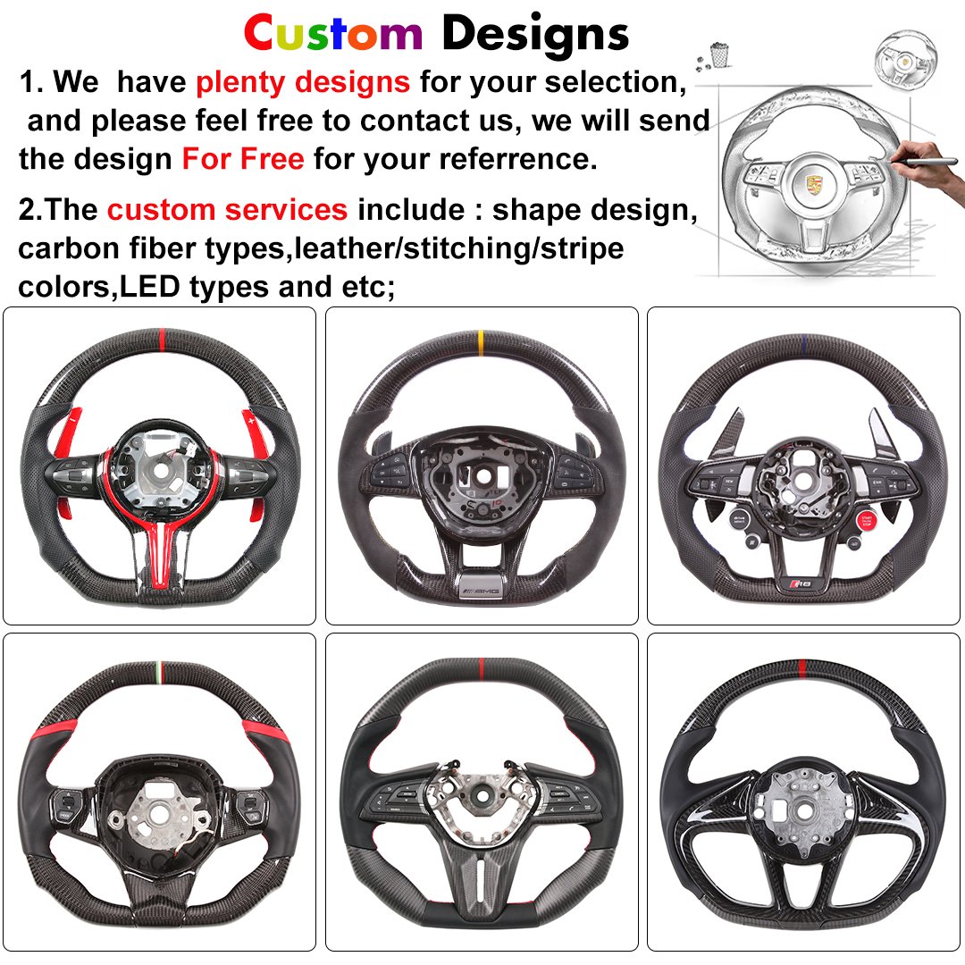 100% Carbon Fiber Steering Wheel For BMW E90