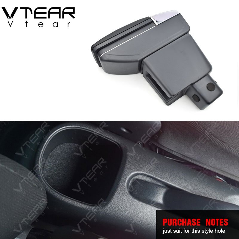 Vtear for Honda Mobilio Armrest Leather Central Store Storage Box Red Thread Car-styling Interior ABS Arm Rest Accessories Part