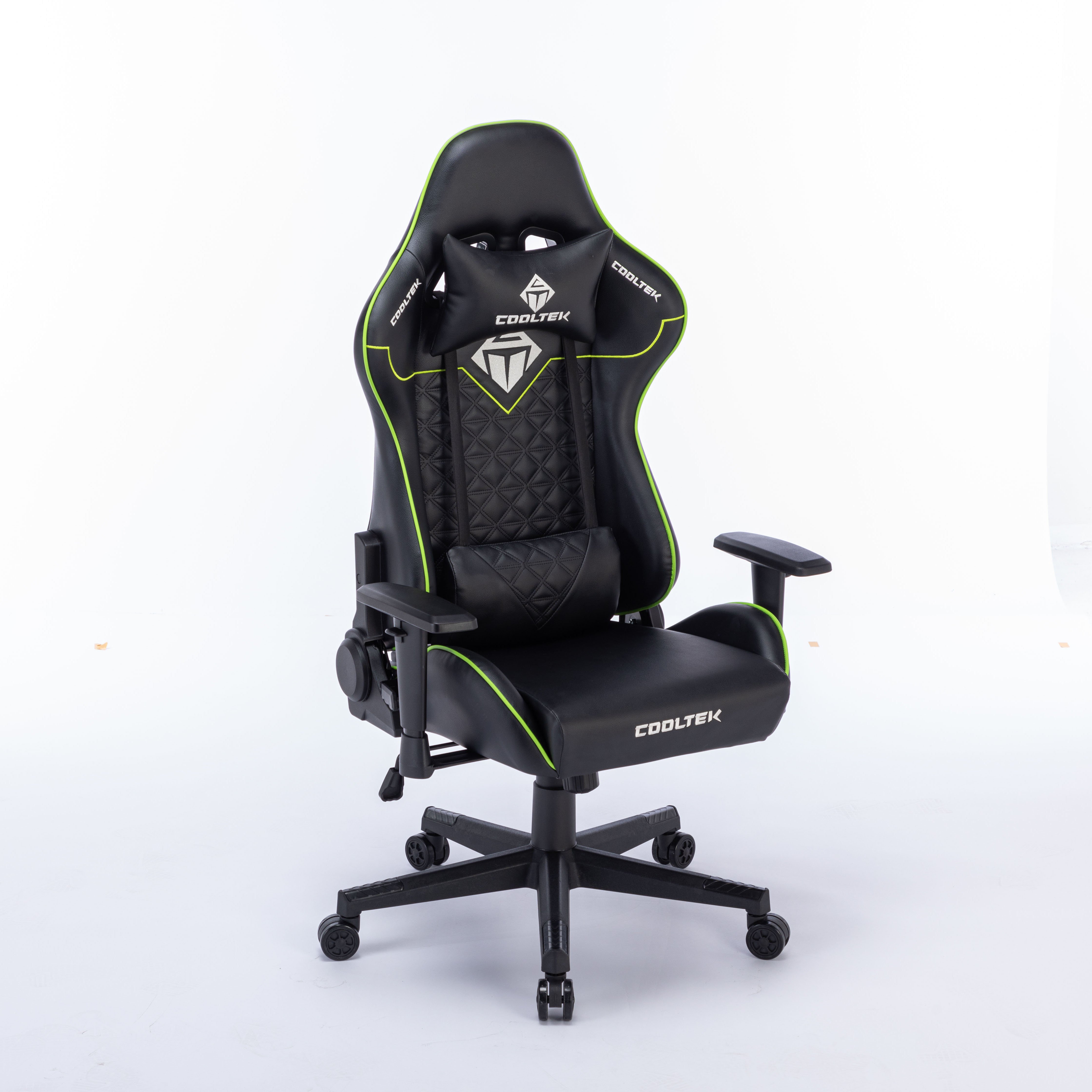 High Back Pu Leather Reclining Ergonomic Computer Gaming Armchair Racing Chair With Pocket Spring Cushion