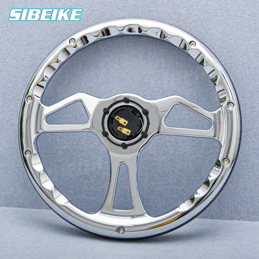 350mm Carbon Film Classic Steering Wheel SIBEIKE Vintage Sports Car Truck Steering Wheel