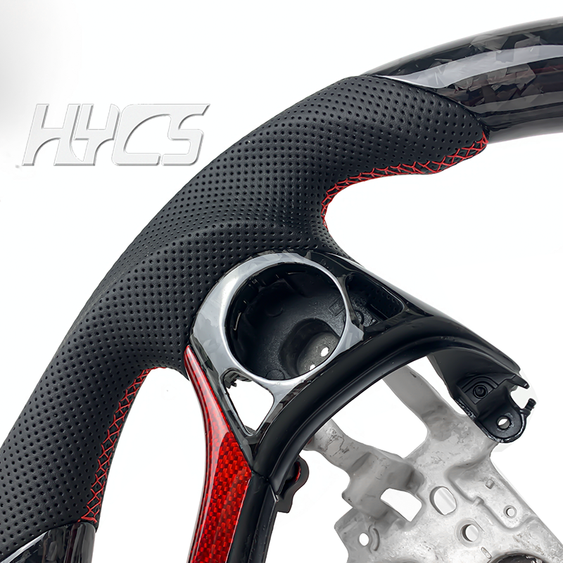 Car interior accessories carbon fiber steering wheel for Honda Civic 9th