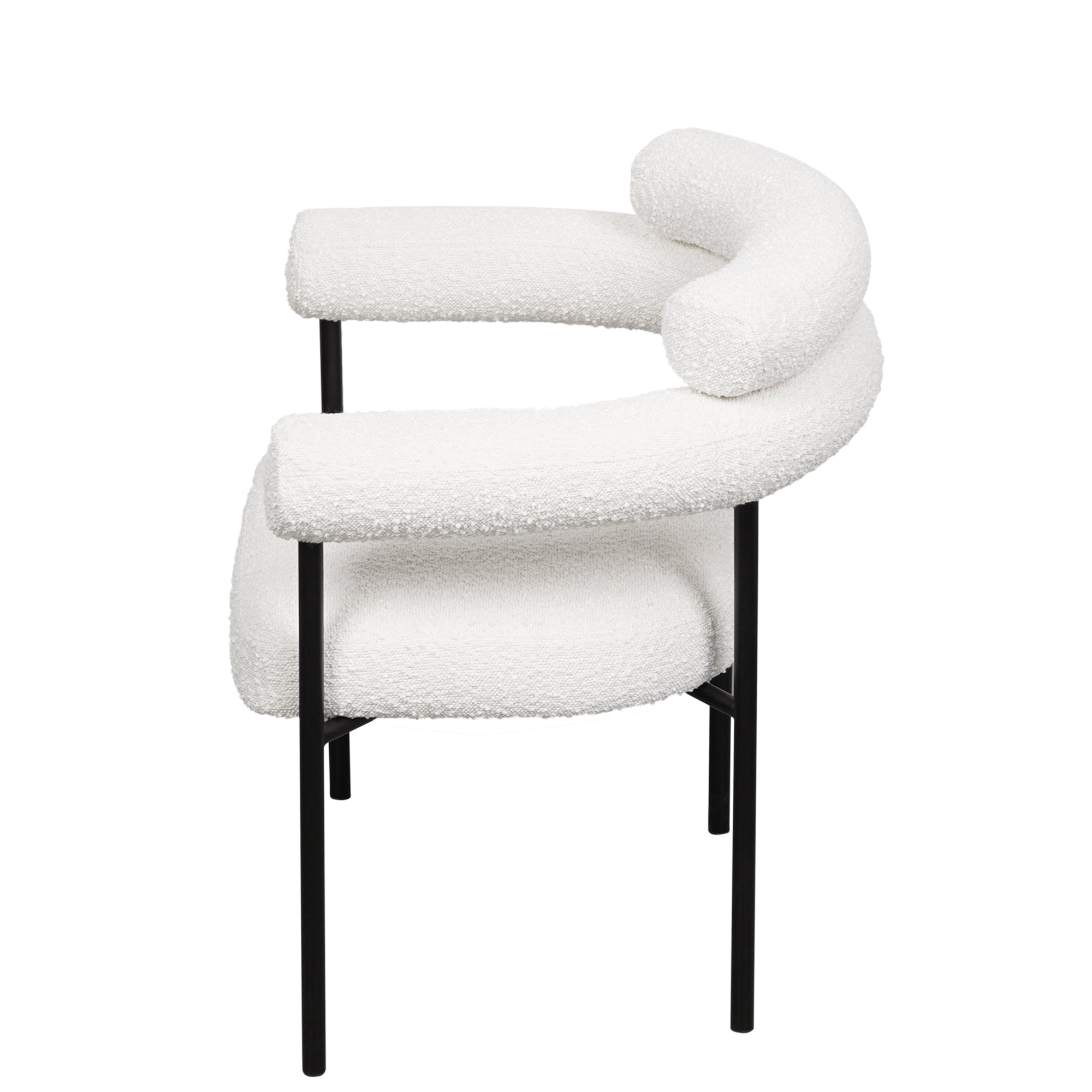 Dining Room Furniture Chairs Modern Elegant Velvet Chairs Luxury Lambwool Upholsterd Dining Chair With Armrest