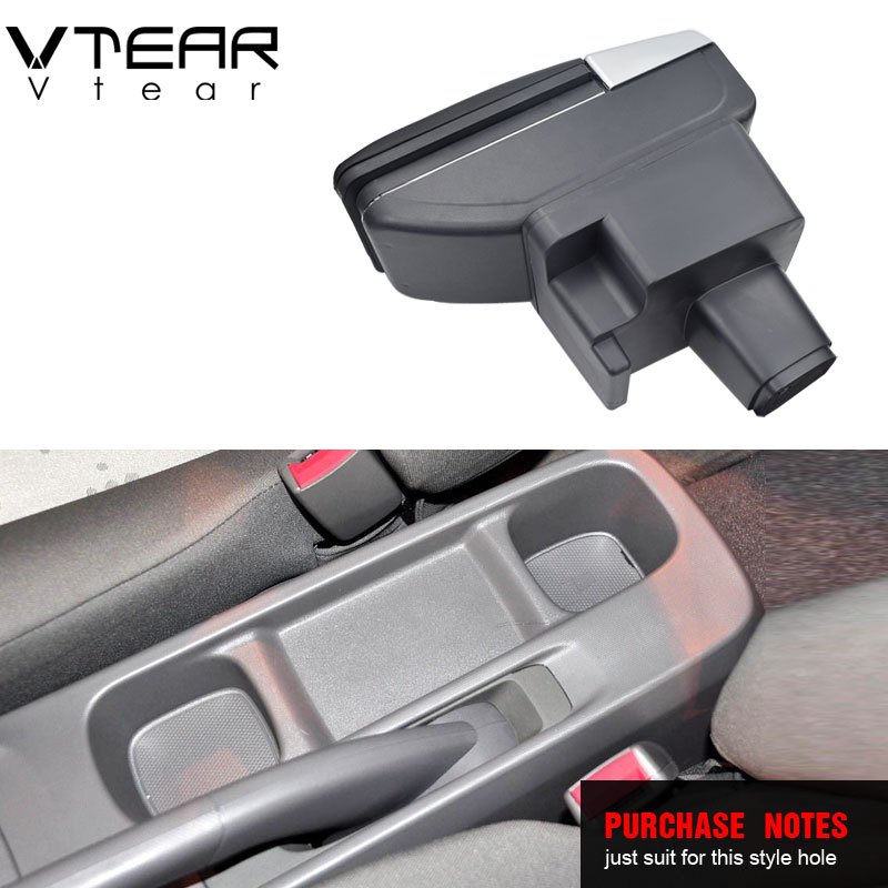 Vtear for Chevrolet Sail Armrest Leather Central Store Storage Box Red Thread Car-styling ABS Arm Rest Accessories 2010-2013