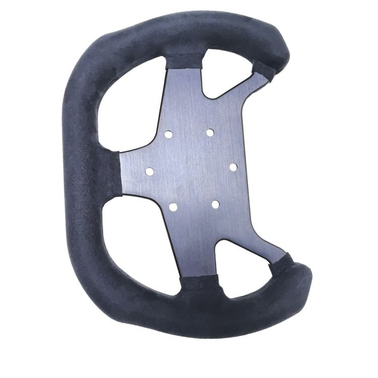 New Fiber Leather Steering Wheel Flat Bracket Drifts Racing Karting Game Simulator Steering Wheel