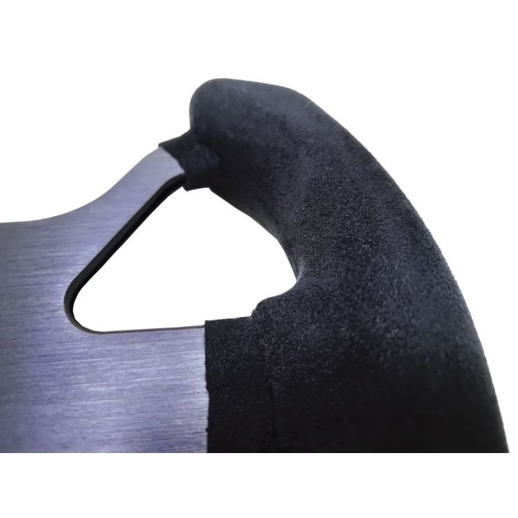 New Fiber Leather Steering Wheel Flat Bracket Drifts Racing Karting Game Simulator Steering Wheel
