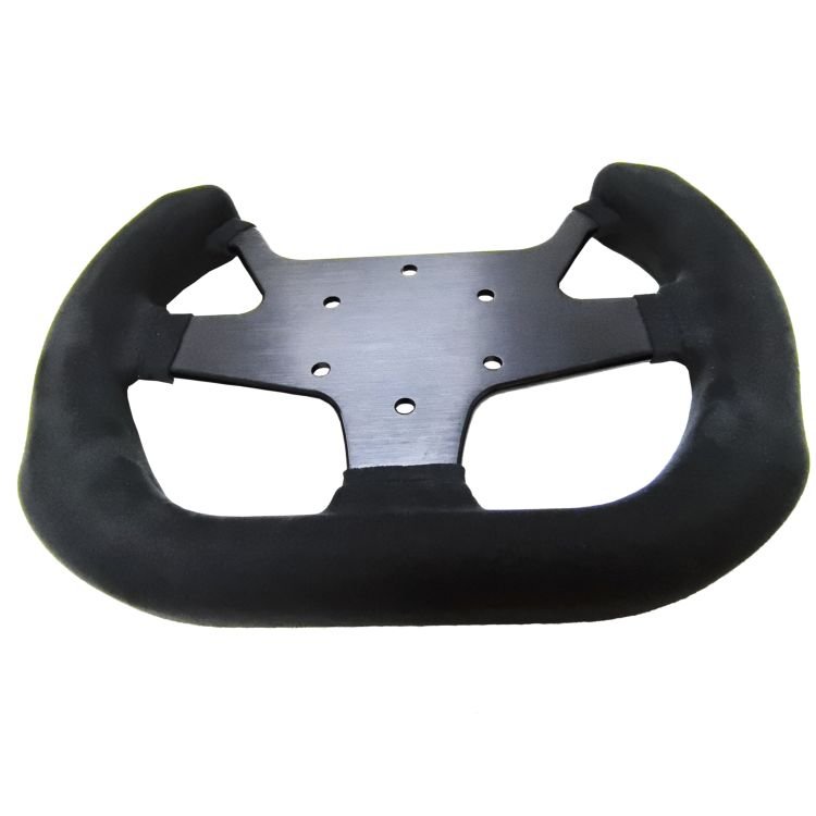 New Fiber Leather Steering Wheel Flat Bracket Drifts Racing Karting Game Simulator Steering Wheel