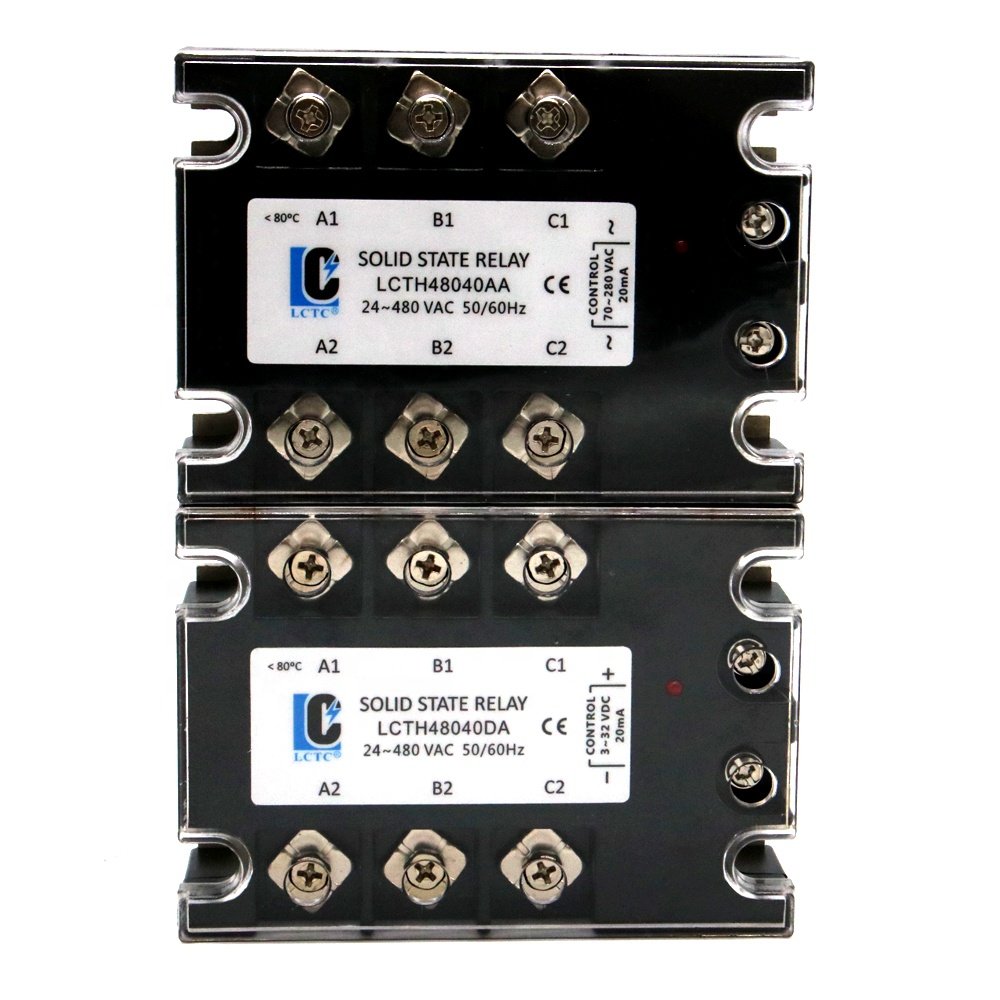 3-32VDC to 24-280VAC DC Control AC SSR 10A Three-phase Solid State Relay General Purpose Auto Relay