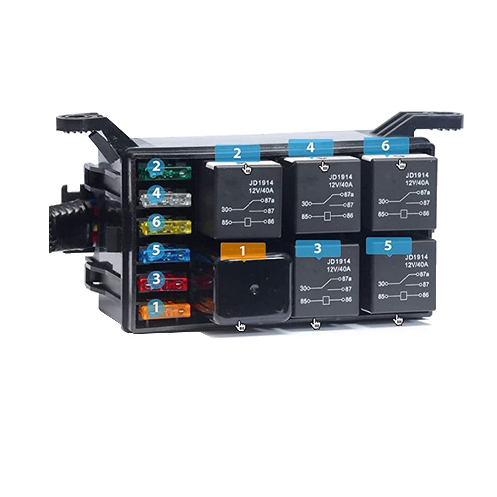 12V Auto Waterproof Relay Socket 6 Way 11 Way With Terminals for Car Truck Marine Boat Fuse Holder Relay Box Block