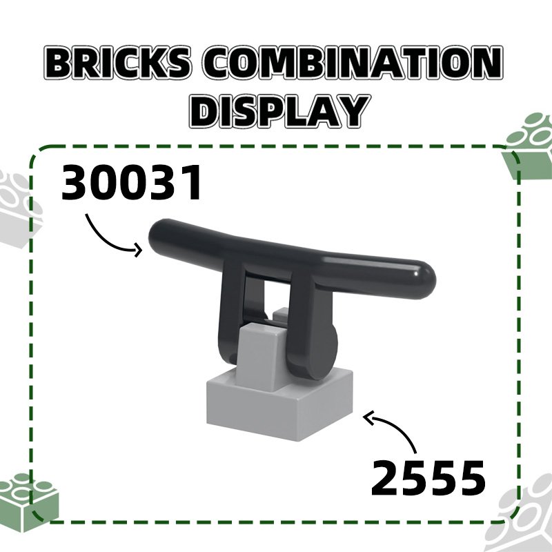 Wange 30031 Plastic Armrest Handle Building Block Moc Bike Motorcycle Accessories Compatible with Bricks Children's Toy Gift Box