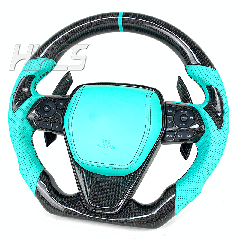 Car interior accessories carbon fiber steering wheel for Toyota Camry