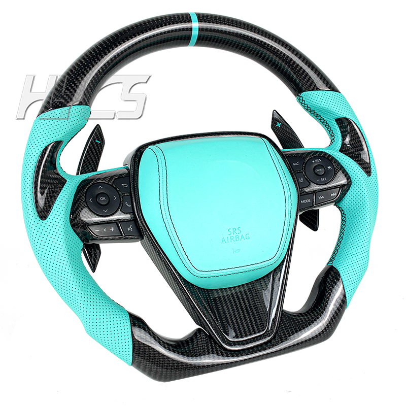 Car interior accessories carbon fiber steering wheel for Toyota Camry