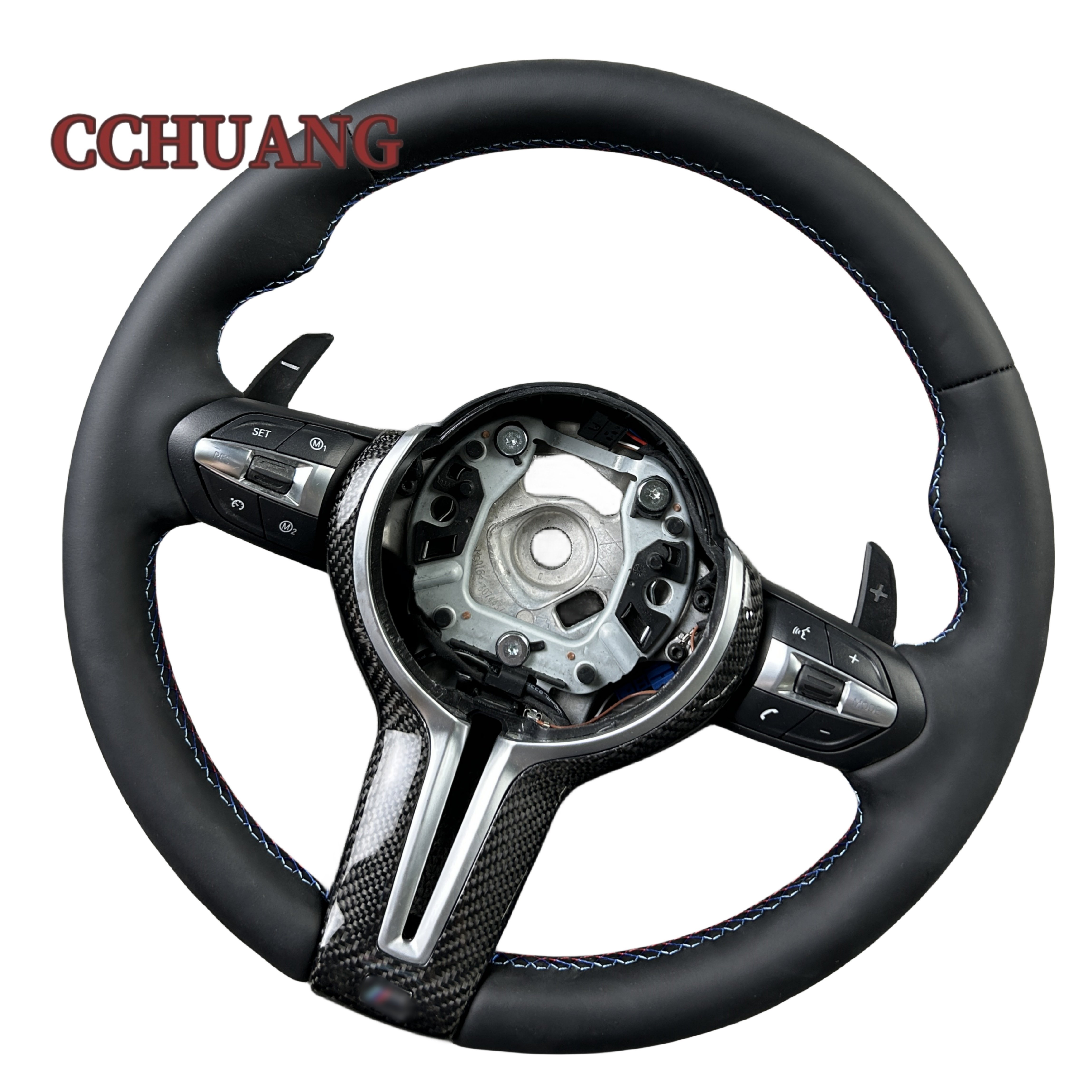 Fit for BMW M2 M3 M4 M5 M6 F30 F35 F10 F18 F87 F80 F20 F25 F26 F36 F32 F06 E46 E60 E90 Full Leather Custom Steering Wheel