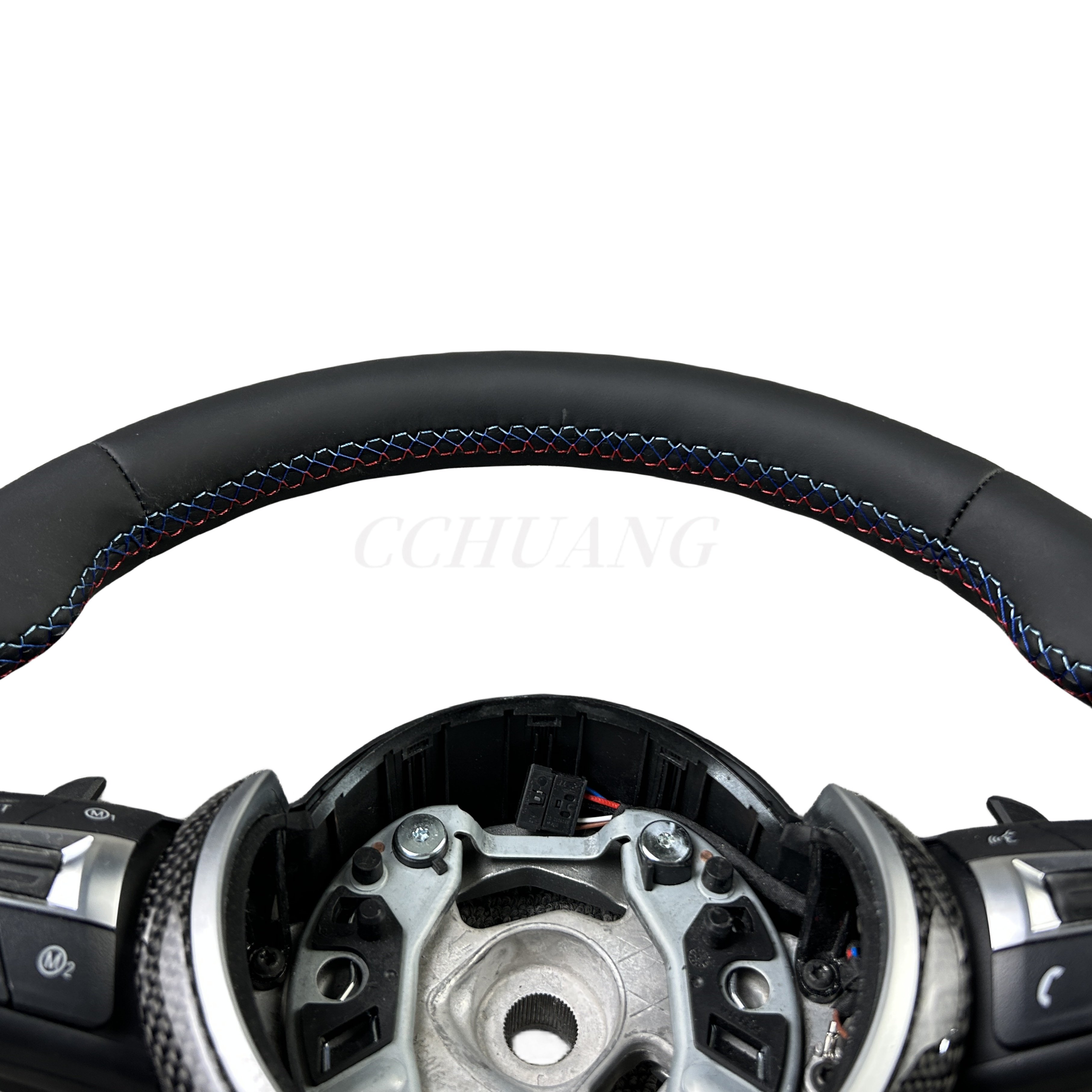 Fit for BMW M2 M3 M4 M5 M6 F30 F35 F10 F18 F87 F80 F20 F25 F26 F36 F32 F06 E46 E60 E90 Full Leather Custom Steering Wheel