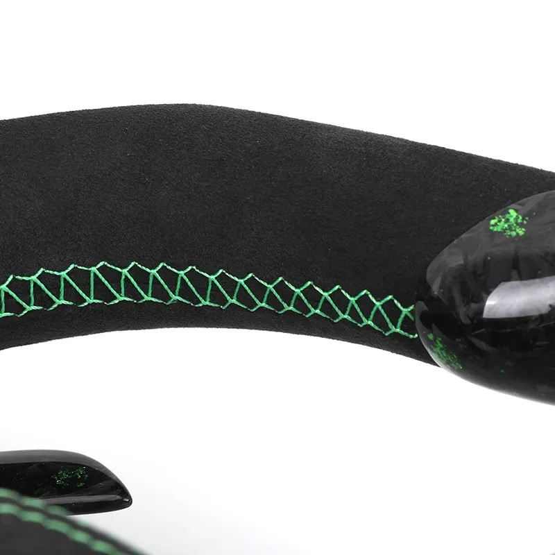 M Sport Green Half Alcantara Forged Carbon Fiber LED Steering Wheel for BMW F80 M3 F20 F32 E88 M4 F82 F01 F10 F30 F31 X5 E70 F15