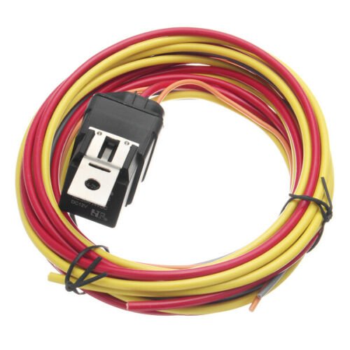 Electric Fan Custom Car Relay Wiring Harness Thermostat Dual Sensor Kit 40 Amp Heavy Duty