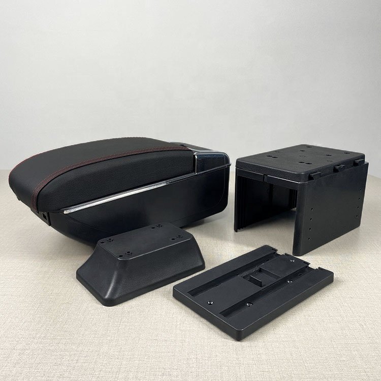 Universal Leather Car Armrest Central Store Content Storage Box With USB Charger Center Console Armrests Box