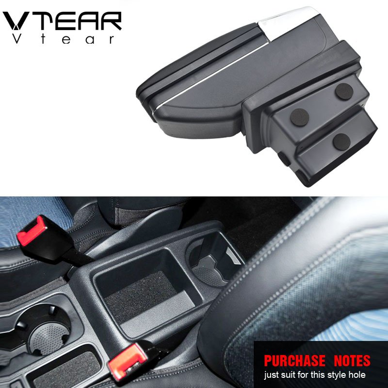 Vtear Central Store Content Box with Cup Holder Interior Car-styling Accessory Part 2009-2017 for Volkswagen Tiguan Armrests Box