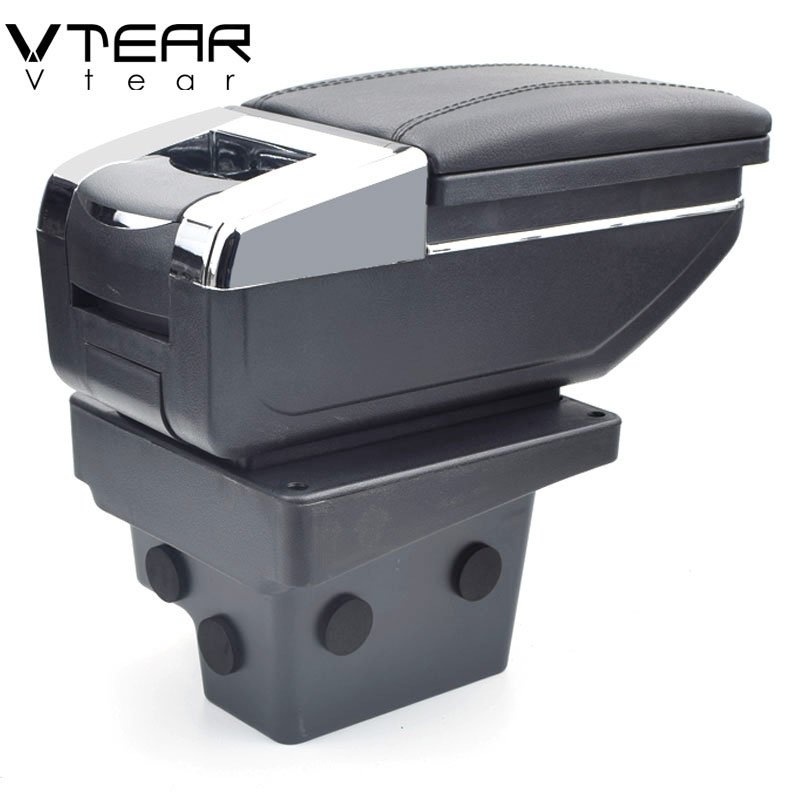 Vtear Central Store Content Box with Cup Holder Interior Car-styling Accessory Part 2009-2017 for Volkswagen Tiguan Armrests Box