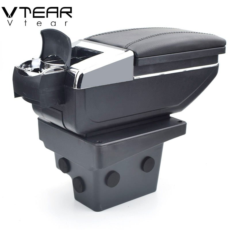 Vtear Central Store Content Box with Cup Holder Interior Car-styling Accessory Part 2009-2017 for Volkswagen Tiguan Armrests Box