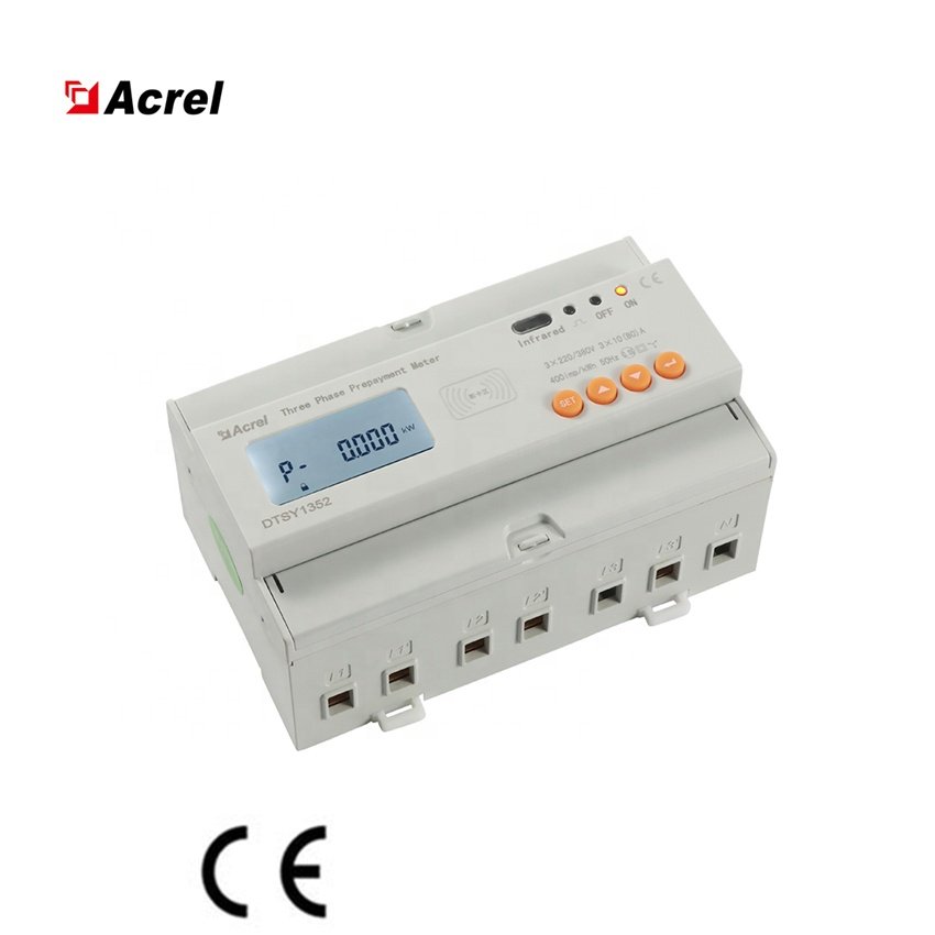 Acrel ADL300-EYZ Three Phase Din Rail Energy Power Meter Prepayment Energy Management with Auto Control