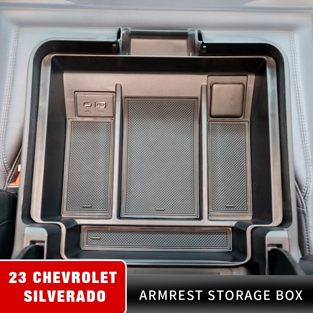 Center Console Tray Suitable for 2021-2024 Chevrolet Silverado 1500 Center Console Storage Box