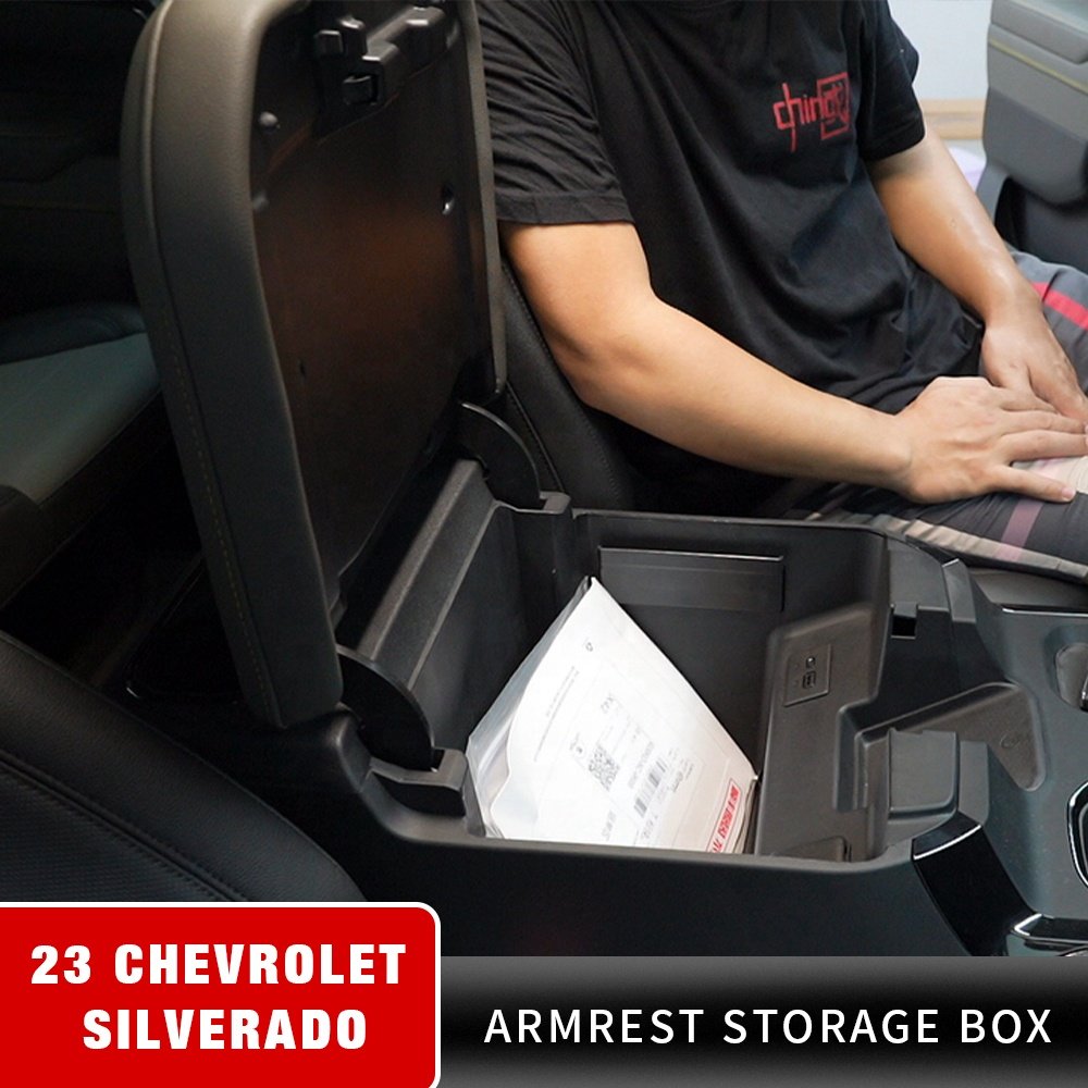 Center Console Tray Suitable for 2021-2024 Chevrolet Silverado 1500 Center Console Storage Box