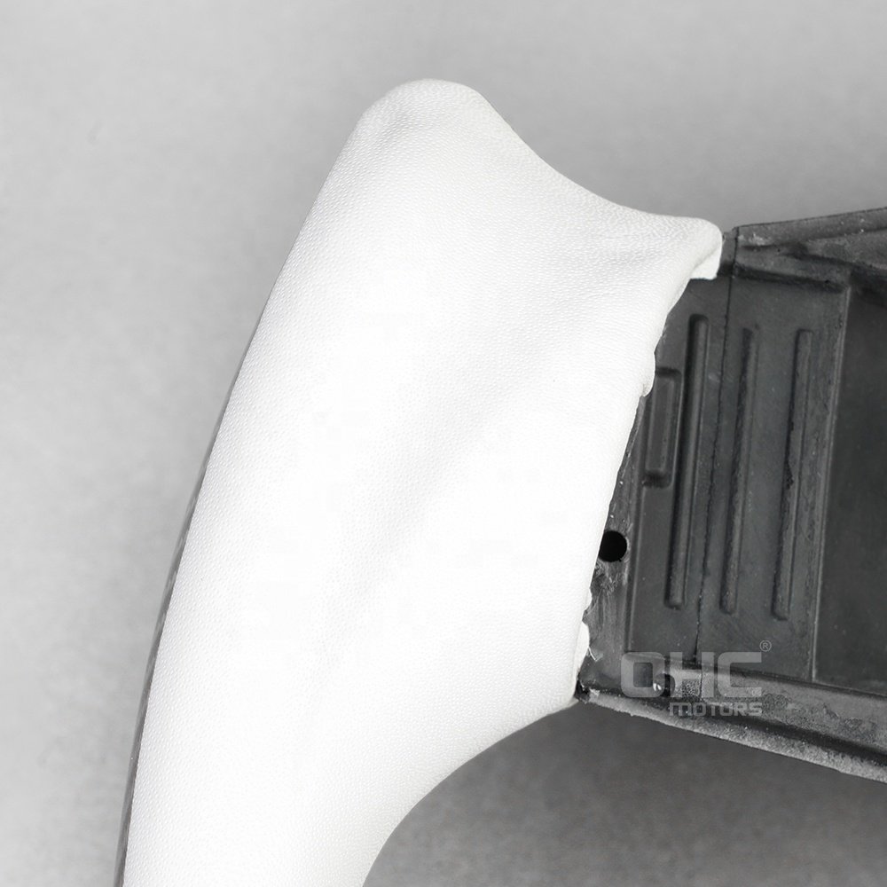 US Local Stock White Leather Yoke Style Steering Wheel For Tesla Model 3 2022 2019 2016 Steering Wheel With Heating Ohc