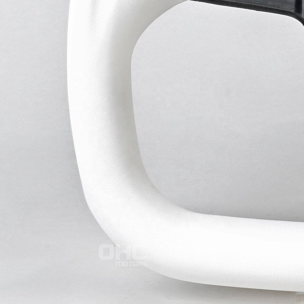 US Local Stock White Leather Yoke Style Steering Wheel For Tesla Model 3 2022 2019 2016 Steering Wheel With Heating Ohc