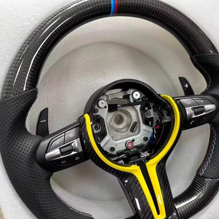 Custom Leather Carbon Fiber Smart LED M Sport Steering Wheel For BMW E90 E60 E46 F30 F10 M2 M3 M4 M5 M6 X5 F30 High Quality